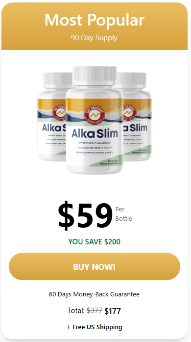 AlkaSlim Buy 3 Bottles Package – Official Blood Sugar Support Supplement Bundle